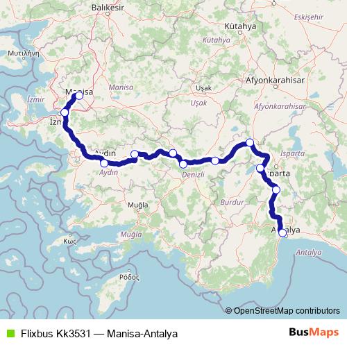 Flixbus Kk3531 bus Line Map