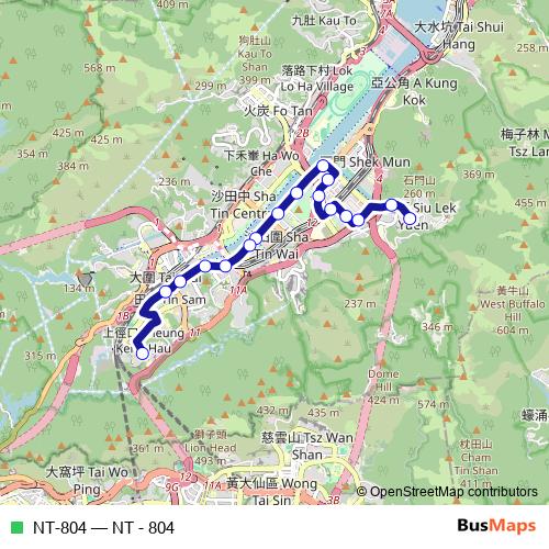 NT-804 bus Line Map
