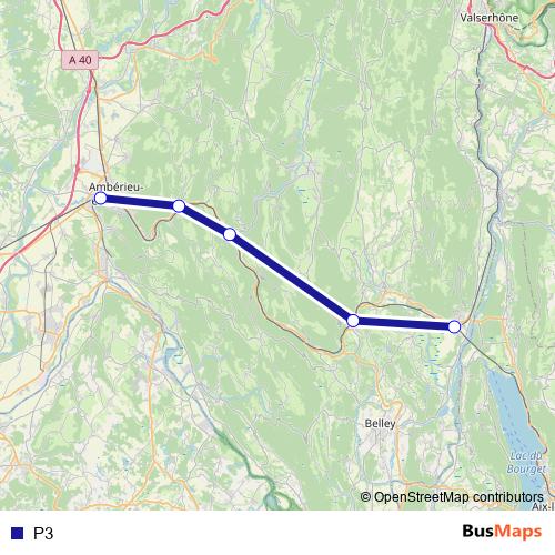 P3 bus Line Map