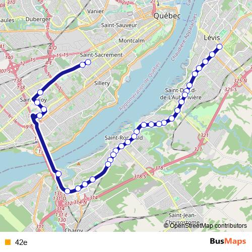 42e bus Line Map