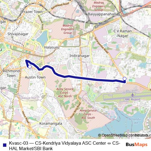 Kvasc-03 bus Line Map