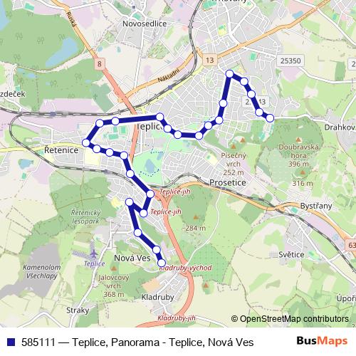 585111 trolleybus Line Map