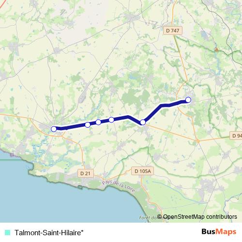 Talmont-Saint-Hilaire* bus Line Map