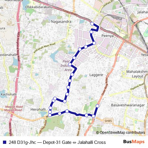 248 D31g-Jhc bus Line Map