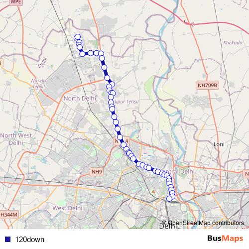 120down bus Line Map