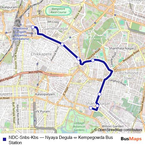 NDC-Snbs-Kbs bus Line Map