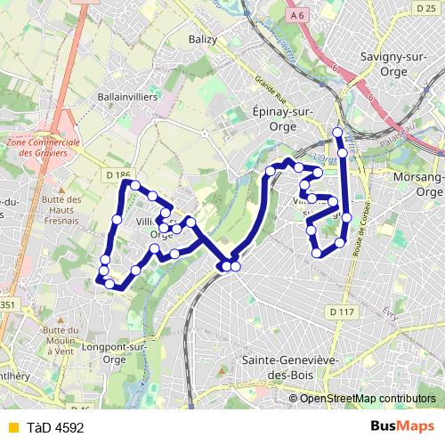 TàD 4592 bus Line Map