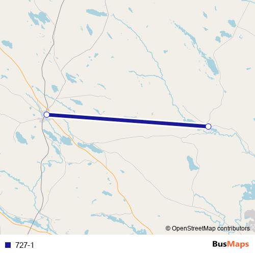 727-1 bus Line Map