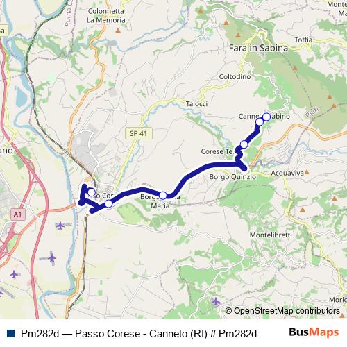 Pm282d bus Line Map