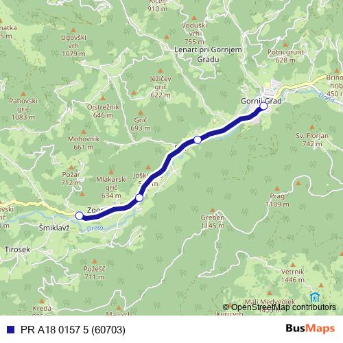 PR A18 0157 5 (60703) bus Line Map