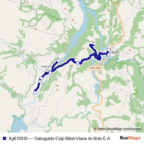 Xg610035 bus Line Map