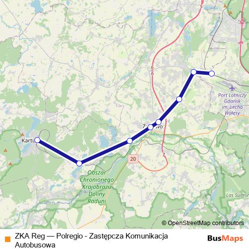 ZKA Reg bus Line Map