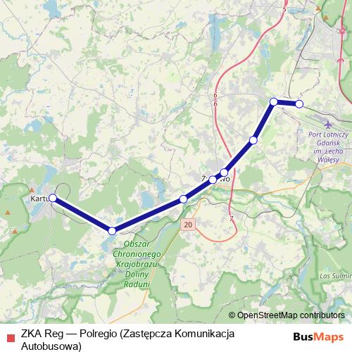 ZKA Reg bus Line Map