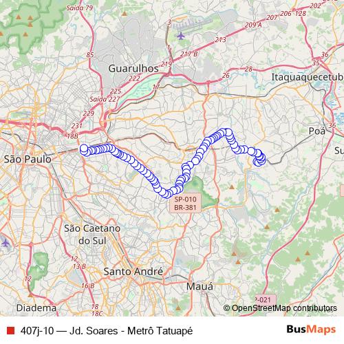 407j-10 bus Line Map