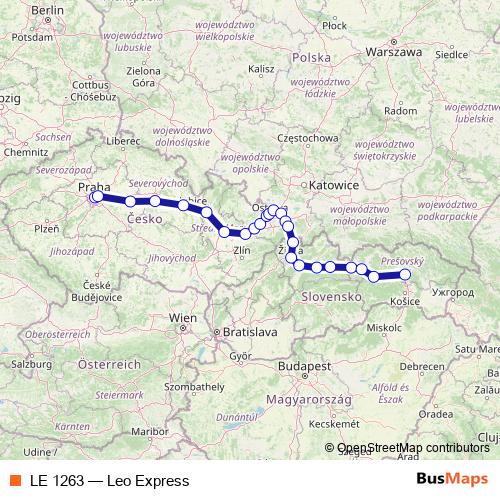 LE 1263 rail Line Map