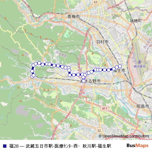 福28 bus Line Map