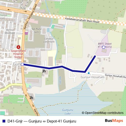 D41-Gnjr bus Line Map