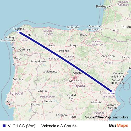 VLC-LCG (Voe) air Line Map
