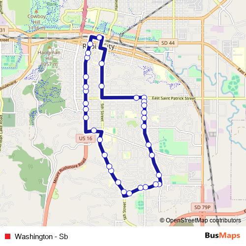 Washington - Sb bus Line Map