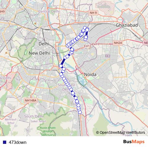 473down bus Line Map
