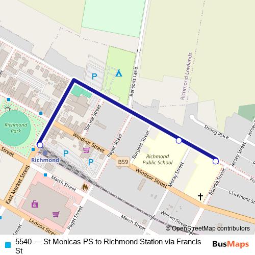 5540 bus Line Map