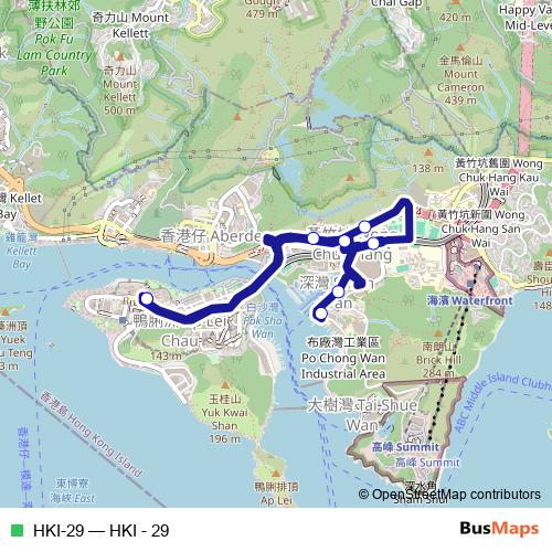 HKI-29 bus Line Map