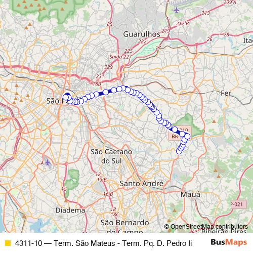 4311-10 bus Line Map