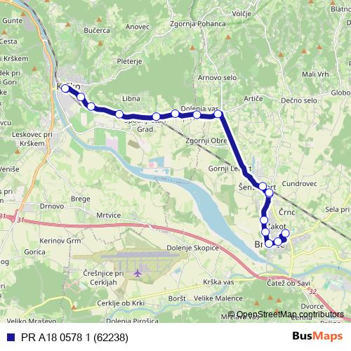 PR A18 0578 1 (62238) bus Line Map