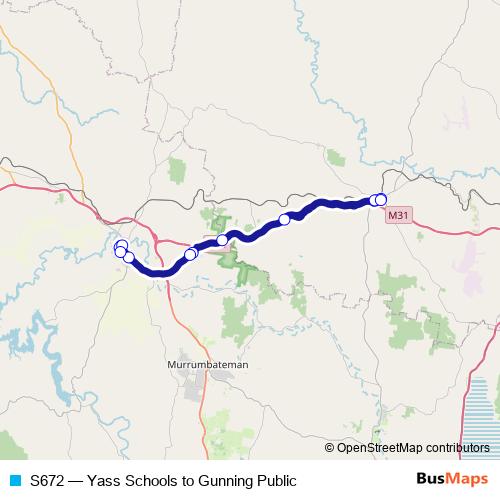S672 bus Line Map