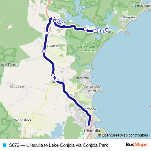 S672 bus Line Map