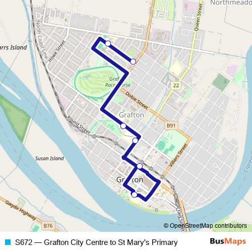 S672 bus Line Map
