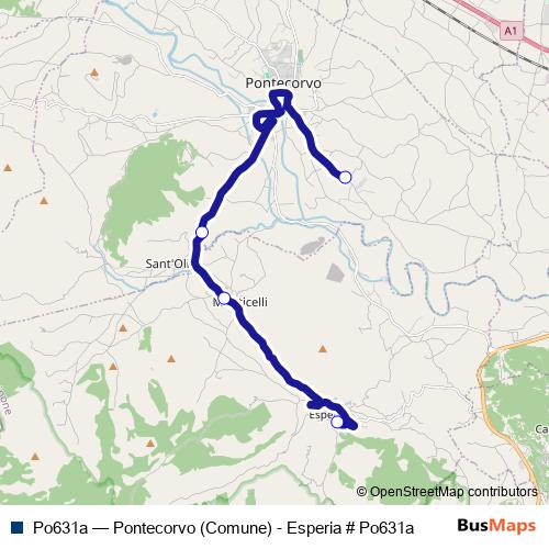 Po631a bus Line Map