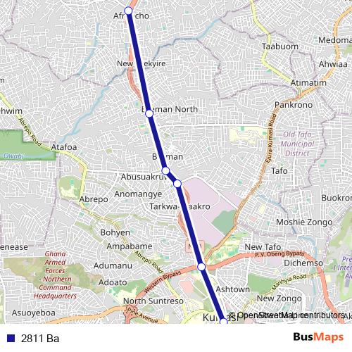 2811 Ba bus Line Map