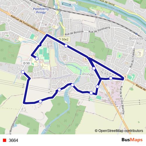 3664 bus Line Map