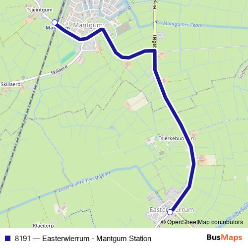 8191 bus Line Map