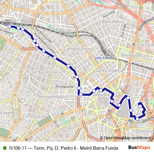N106-11 bus Line Map