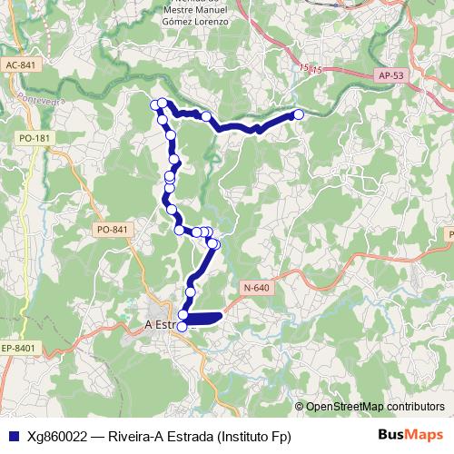Xg860022 bus Line Map