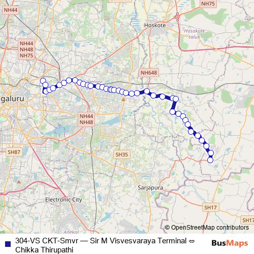 304-VS CKT-Smvr bus Line Map