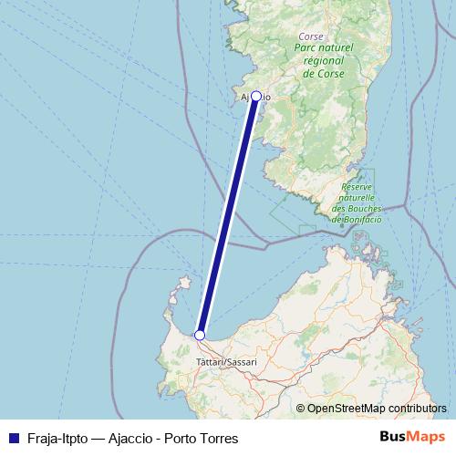 Fraja-Itpto ferry Line Map