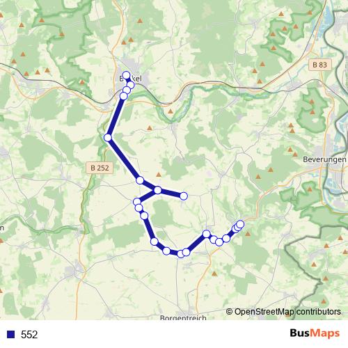 552 bus Line Map