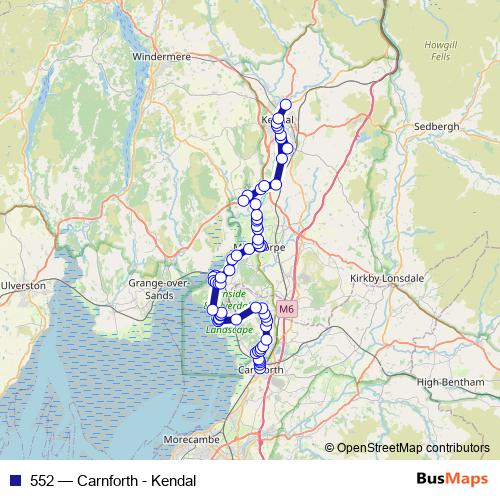 552 bus Line Map