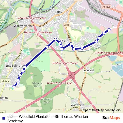 552 bus Line Map