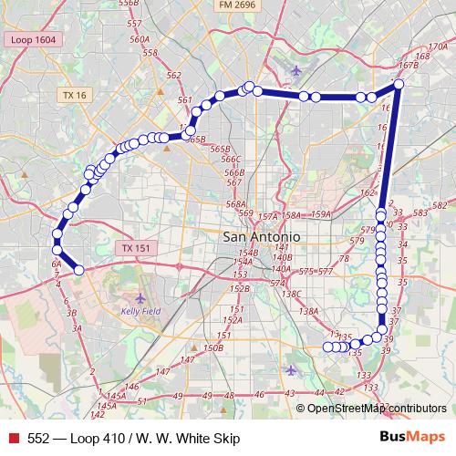 552 bus Line Map