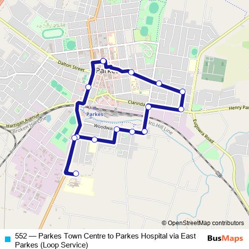 552 bus Line Map