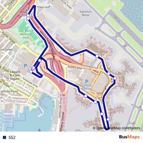 552 bus Line Map