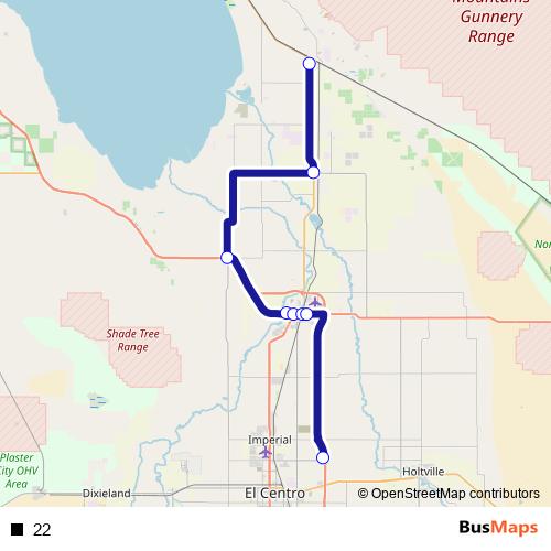 22 bus Line Map