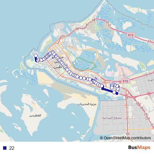 22 bus Line Map