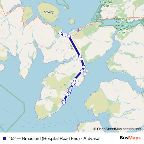 152 bus Line Map