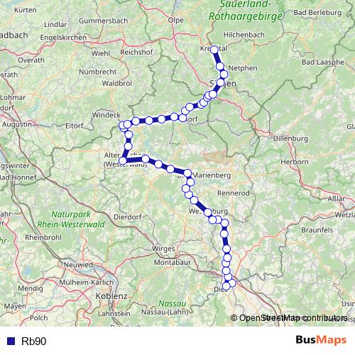 Rb90 rail Line Map