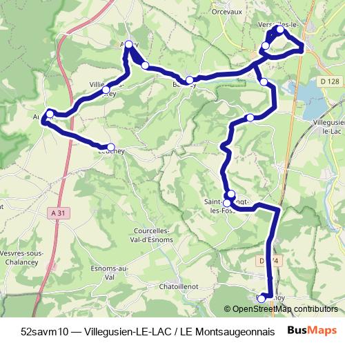 52savm10 bus Line Map